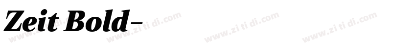 Zeit Bold字体转换